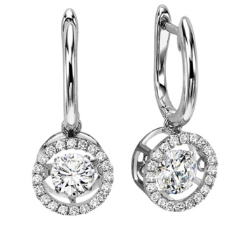 Boucles d&#39;oreilles en argent sterling avec pendentifs en or 925